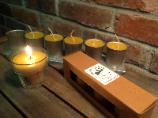 Votive Beeswax Candle in glass holder (BCVG)